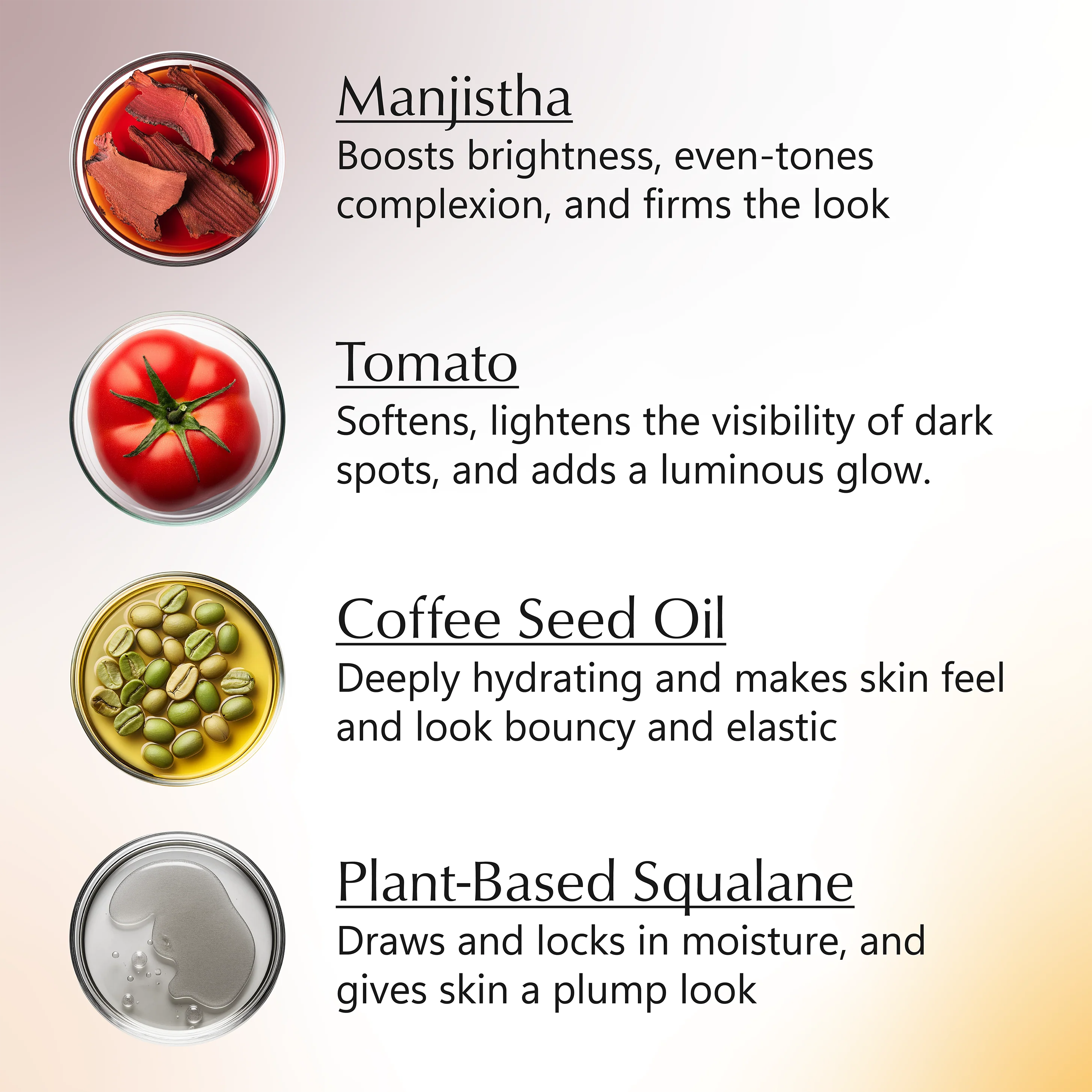 Rufolia Bi-Phasic Face Serum – Brightens, Softens and Plumps Dull, Crepey, Ageing Skin – Water-Oil Hybrid Serum with Manjistha, Tomato, Coffee Seed & Plant-based Squalane – Best Bi-Phasic Face Serum For Mature Skin - With Clinically Proven Ingredients - Image 6